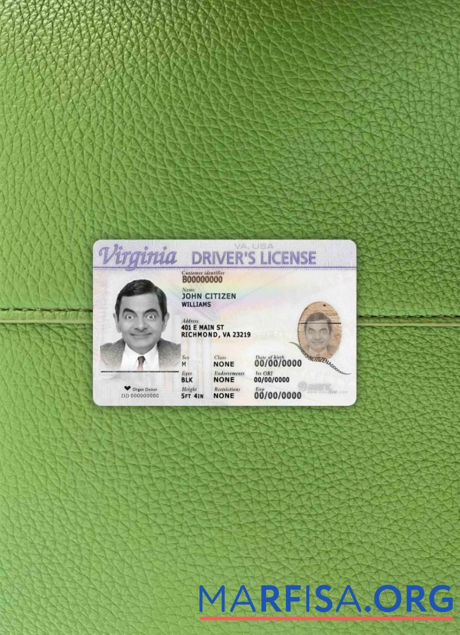 Downloadable USA Virginia driving photolook template